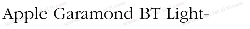 Apple Garamond BT Light字体转换